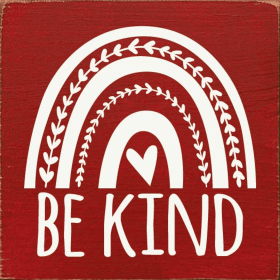 Be kind (rainbow) (Color: Old Red)