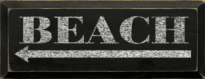 Beach Wood Sign (Color: Old Black)