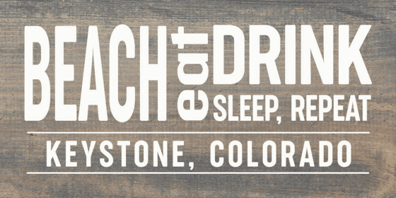 Beach-Eat-Drink-Sleep-Repeat |Custom City & State (Color: Weathered Gray)