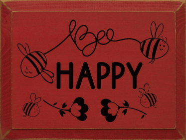 Bee Happy (Color: Red)