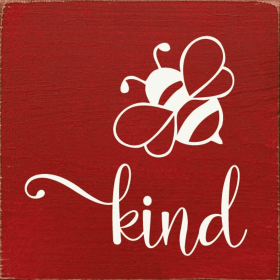 Bee kind (image of bee) (Color: Old Red)