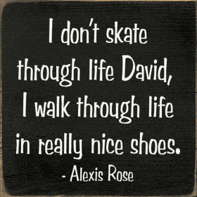 I Don't Skate Through Life David Wood Sign (Color: Old Black)