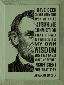 I have been driven many times upon  my knees.. (Color: Old Sage)