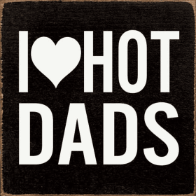 I Heart Hot Dads (Color: Old Black)