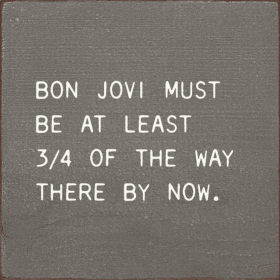 Bon Jovi Must Be At Least 3/4 Of The Way There By Now. (Color: Old Anchor Gray)