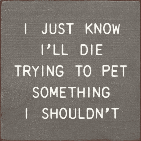 I Just Know I'll Die Trying To Pet Something I Shouldn't (Color: Old Anchor Gray)