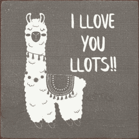 I llove you llots!! (Llama) (Color: Anchor Gray)