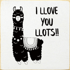 I llove you llots!! (Llama) (Color: Cottage White)