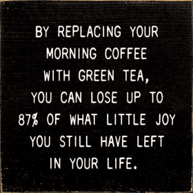 By Replacing Your Morning Coffee With Green Tea, You Can... (Color: Old Black)