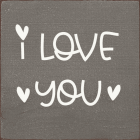I Love You (Hearts) (Color: Old Anchor Gray)