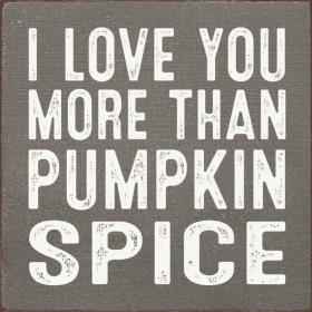 I love you more than pumpkin spice (Color: Old Anchor Gray, size: Standard)