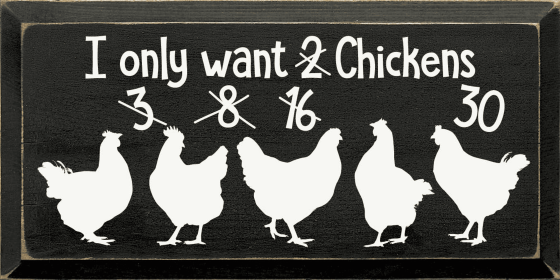 I Only Want 2.. 3.. 8.. 16.. 30 Chickens (Color: Old Black)