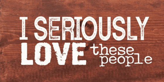 I Seriously Love These People (Color: Warm Chestnut with White)