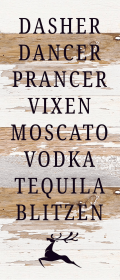 Dasher, Dancer, Prancer, Vixen, Moscato (Color: RRC - Red Reclaimed with Cream Print, size: 6x14)