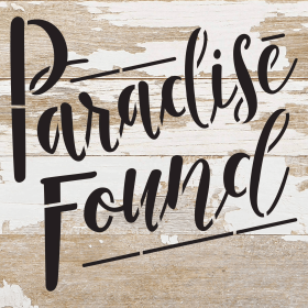 Paradise Found... Wall Sign (Color: WR - White Reclaimed with Black Print, size: 6x6)
