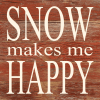 Snow makes me happy... Wall Sign