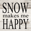 Snow makes me happy... Wall Sign