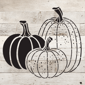 Pumpkin Icons... Wood Sign (Color: WR - White Reclaimed with Black Print, size: 10x10)