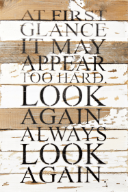 At first glance it may appear too h... Wall Sign (Color: Silvered White, size: 12x18)