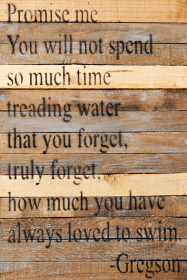 Promise me you will not spend so mu... Wall Sign (Color: Vintage Natural, size: 12x18)