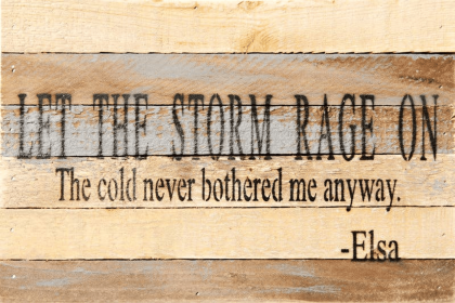 Let the storm rage on Wall Sign (Color: Vintage Natural, size: 12x8)
