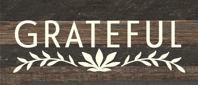 Grateful... Wood Sign (Color: ES - Espresso Brown with Cream Print, size: 14x6)
