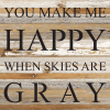 You make me happy when skies are gr... Wall Sign