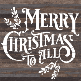 Merry Christmas To All... Wood Sign (Color: ES - Espresso Brown with Cream Print, size: 28X28)