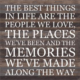 The Best Things In Life Are The Peo... Wall Sign (Color: ES - Espresso Brown with Cream Print, size: 28X28)