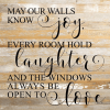 May our walls know joy, every room... Wall Sign