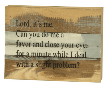 Lord, it's me Wall Sign (Color: Blue Whisper, size: 8x6)
