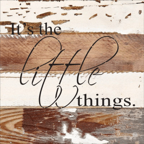 It's the Little Things... Wall Sign (Color: Vintage Natural, size: 8x8)
