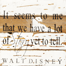 It seems to me that we have a lot of...  Wall Sign (Color: Vintage Natural, size: 8x8)