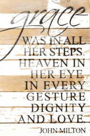 Grace was in all her steps Wall Sign (Color: Silvered White, size: 12x18)