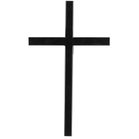 Metal Wall Cross (Color: Black, size: 10"h)