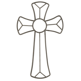 Metal Wall Cross (Color: Black, size: 16")
