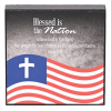 Tabletop Plaque Flag Blessed Is The