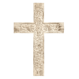Cross Wall Antique Wood Look (size: 16")