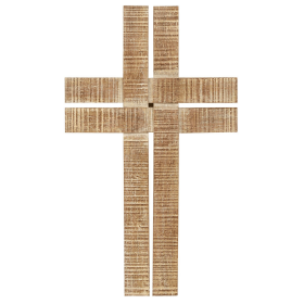 Cross Wall Antique Wood Look (size: 12"h)