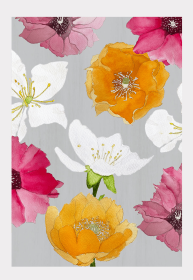Art Print (Color: Cactus Flowers on Grey, size: small)