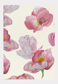 Art Print (Color: Wild Dog Rose on Ecru, size: small)