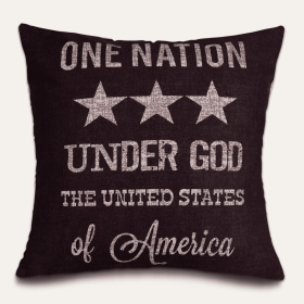 Patriotic Design Printed Throw Pillow Cover (size: 22 x 18 Inches)