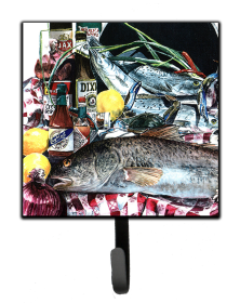 Food/Drink Design Leash or Key Holder (Color: Fish and Beers from New Orleans, size: 4.25 x 7)