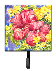 Multi Themed Flower Themed Leash or Key Holder (Color: Flower - Hibiscus, size: 4.25 x 7)