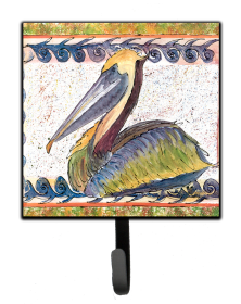 Bird Art Design Leash or Key Holder (Color: Birds/Bird - Pelican #2, size: 4.25 x 7)