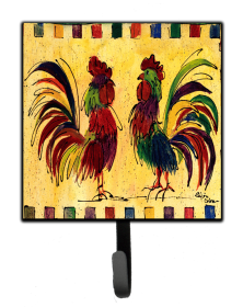Bird Art Design Leash or Key Holder (Color: Birds/Bird - Rooster, size: 4.25 x 7)