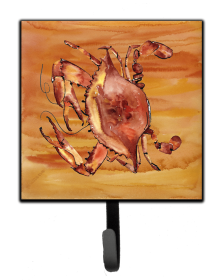 Crab Design Leash or Key Holder (Color: Cooked Crab Hot and Spicy, size: 4.25 x 7)