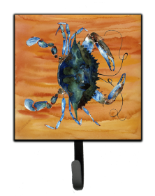 Crab Design Leash or Key Holder (Color: Male Blue Crab Spicy Hot, size: 4.25 x 7)