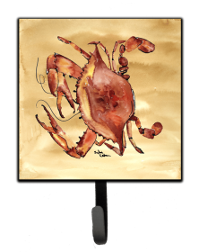 Crab Design Leash or Key Holder (Color: Cooked Crab Sandy B, size: 4.25 x 7)