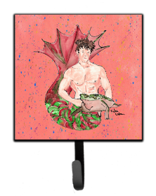 Mermaid/Merman Design Leash or Key Holder (Color: Brunette Merman, size: 4.25 x 7)